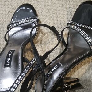 Nine West Black Strappy Heels ( Never Worn)